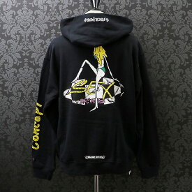 クロムハーツ【CHROMEHEARTS】【未使用品】matty boy/マティボーイ/PPO Sex Records HD PLVR/グラフィックプリントパーカー/ブラック/Lサイズ【中古】10212