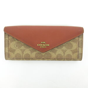 レディース【中古】COACHコーチ二つ折り長財布52967ドット柄赤黒【楽ギフ_包装選択】