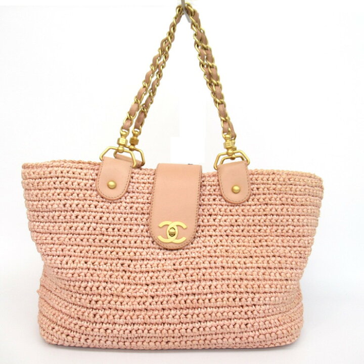 楽天市場】レディース【中古】 CHANEL シャネル ストロー トート 