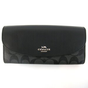 レディース【中古】ＣＯＡＣＨコーチ二つ折り長財布Ｆ５４０２２シグネチャー黒ブラック系【楽ギフ_包装選択】