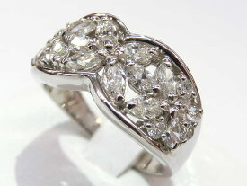 レディース【中古】　プラチナダイヤリング　Pt900　D1.4ct　約＃12　約12号　指輪　仕上げ済み【楽ギフ_包装選択】