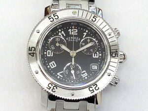 レディース時計【中古】HERMESエルメスクリッパーダイバークロノCL2.310クオーツ【楽ギフ_包装選択】