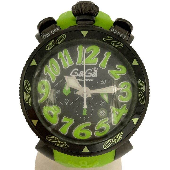 楽天市場】【中古】 GaGaMILANO ガガミラノ マヌアーレ クロノグラフ  