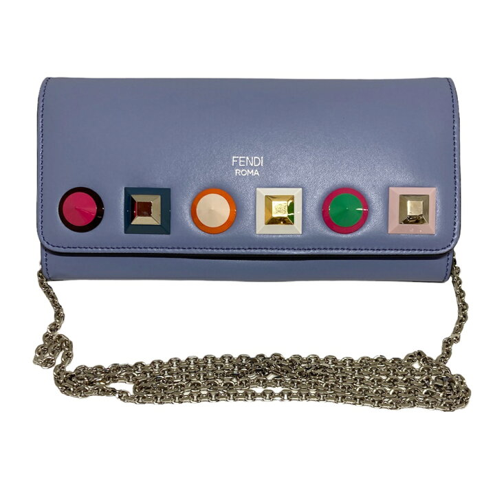 楽天市場】【中古】FENDI フェンディ チェーンウォレット カーフ 