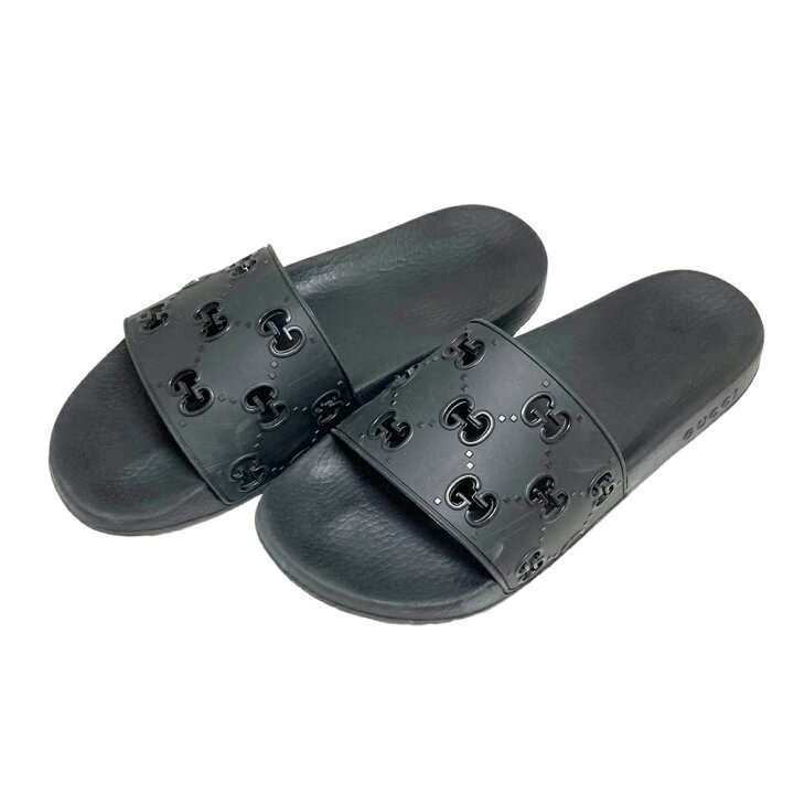 楽天市場】【中古】 GUCCI グッチ 575957 ラバーGG スライドサンダル 
