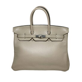 【中古】HERMES エルメス バーキン35 トゴ グリトゥルティエール（指定）×シルバー金具 ハンドバッグ USED-AB 質屋 かんてい局 加古川店 A23-0915 005