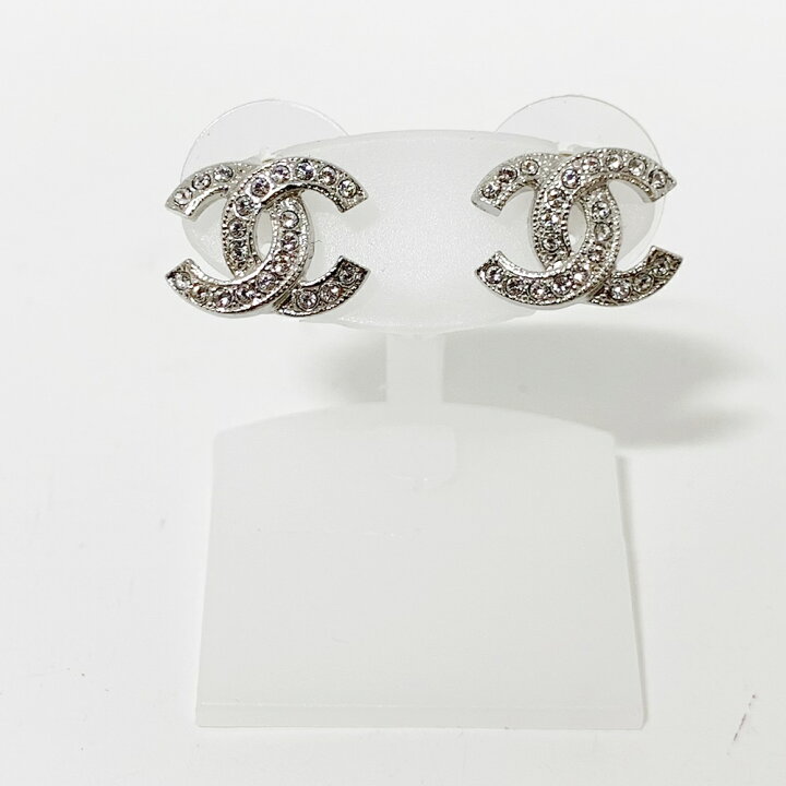 楽天市場】【中古】 CHANEL シャネル ピアス シルバーカラー ココ  
