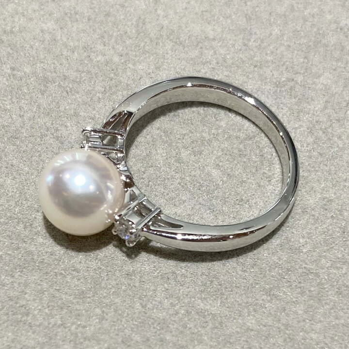 楽天市場】MIKIMOTO【ミキモト】パールリング Pt950 7mm ダイヤモンド  