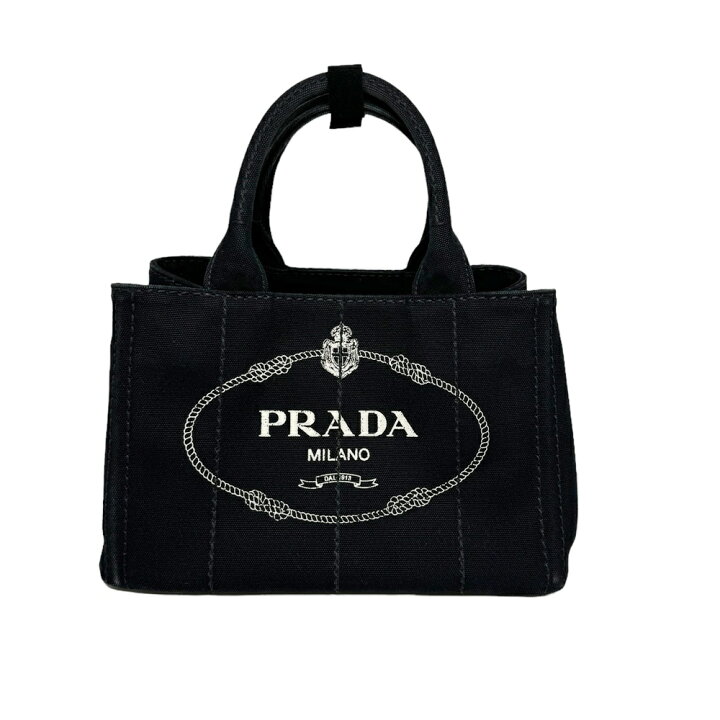 PRADA ブラックレザーミニトートバッグ2way 