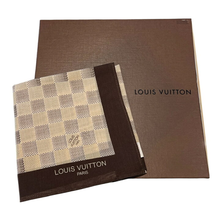 楽天市場】LOUIS VUITTON【ルイヴィトン】ダミエ柄 スカーフ コットン 