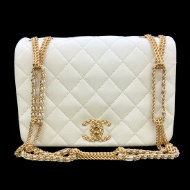 【中古】｜CHANEL シャネル AS2976 フラップバッグ クルーズコレクション チェーンショルダーバッグ ホワイト マトラッセ チェーンバッグ