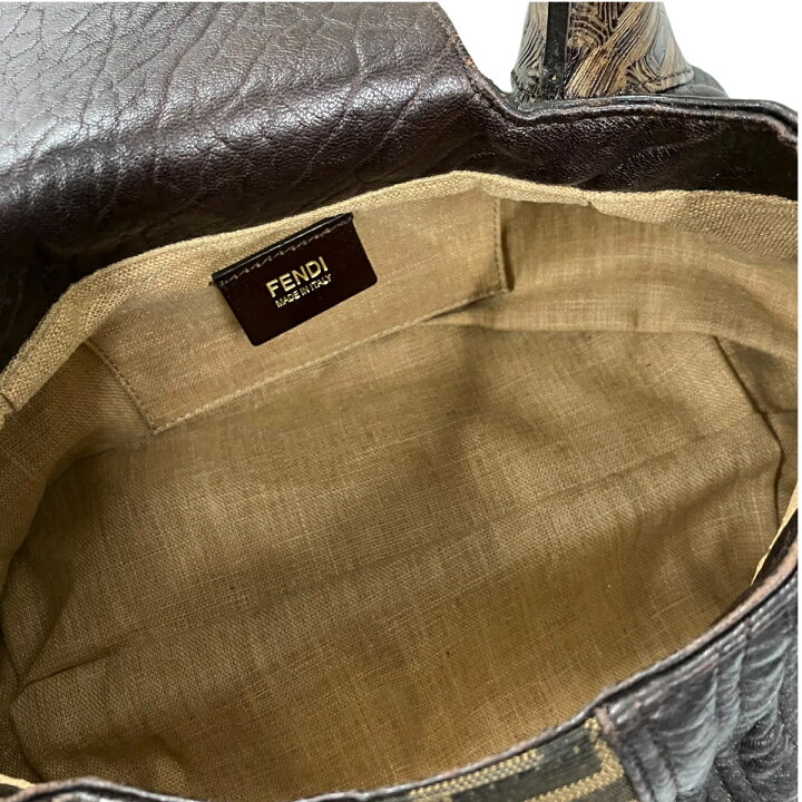 楽天市場】【中古】｜FENDI フェンディ スパイバッグ 8BR511 ズッカ柄  