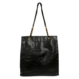 【中古】｜CHANEL シャネル チェーントートバッグ ココマーク ラムスキン ショルダーバッグ レザー ゴールド金具 レディース