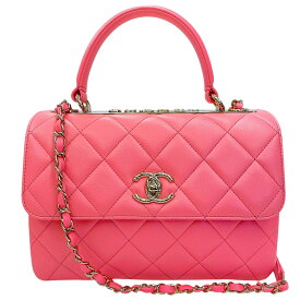 【中古】｜CHANEL シャネル A92236 マトラッセ トップハンドルフラップバッグ 2WAYチェーンショルダーバッグ ラムスキン ピンク系 レディース