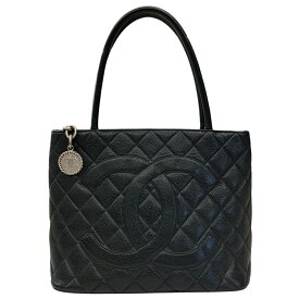 【中古】｜CHANEL シャネル A01804 復刻トート ハンドバッグ ココマーク トートバッグ キャビアスキン ブラック レザー レディース
