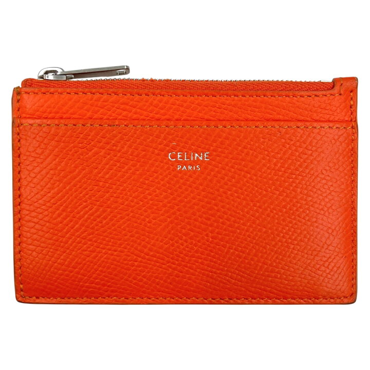 楽天市場】【中古】｜CELINE セリーヌ カードホルダー レザー オレンジ  