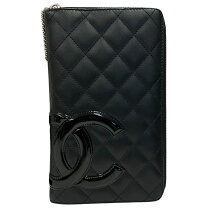 楽天市場】chanel シャネル カンボンライン ラウンドファスナー 長財布 
