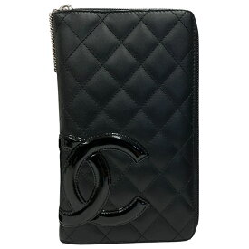 【中古】｜CHANEL シャネル カンボンライン A26710 ココマーク ラウンドファスナー 長財布 ブラック レザー A48660 レディース