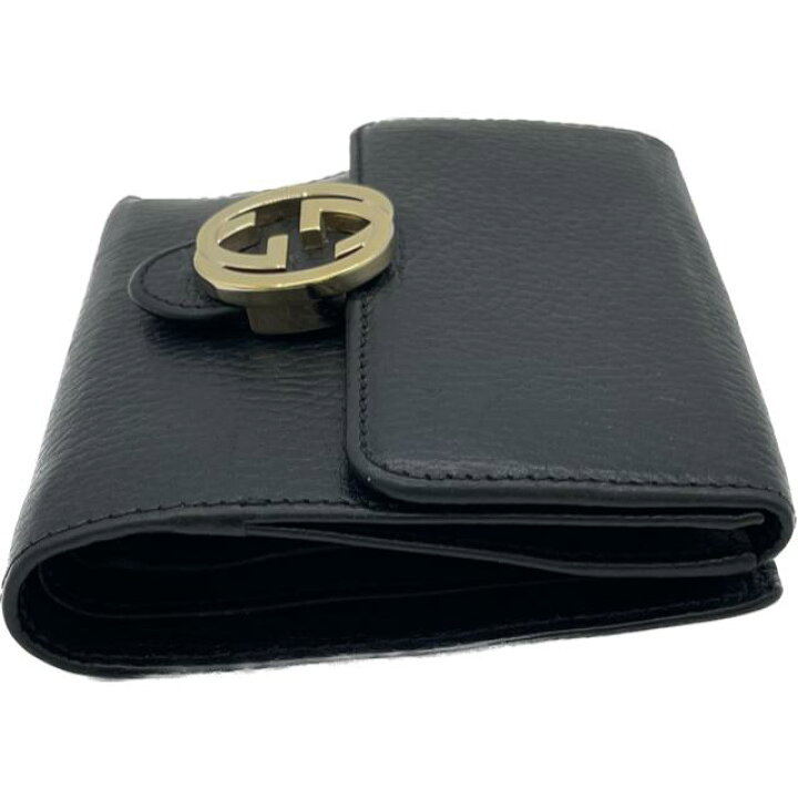 楽天市場】【中古】｜GUCCI グッチ 615525 二つ折り財布 黒 インター  