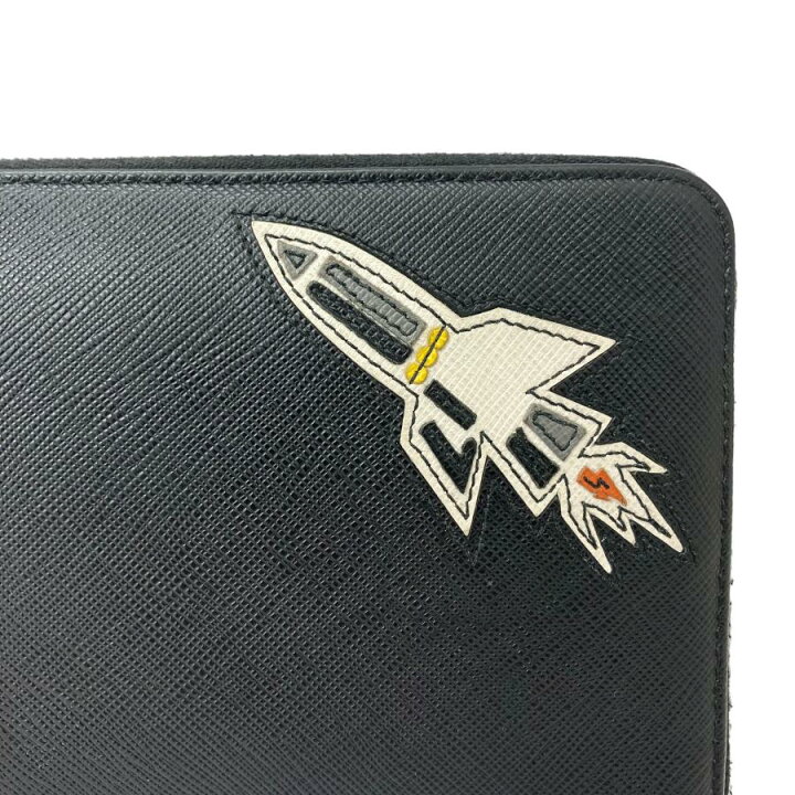 美品✨】プラダ サフィアーノレザー 長財布 ロケット オーガナイザー  