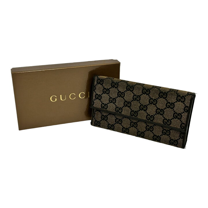 楽天市場】【中古】｜GUCCI グッチ GGキャンバス ロングウォレット 長 