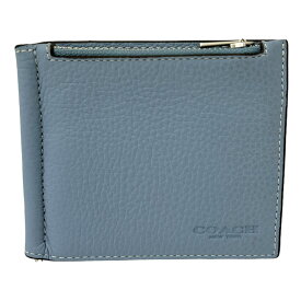 【中古】｜COACH コーチ C8272 コインケース ブルー系 コンパクトウォレット メンズ レディース 財布 小銭入れ レザー