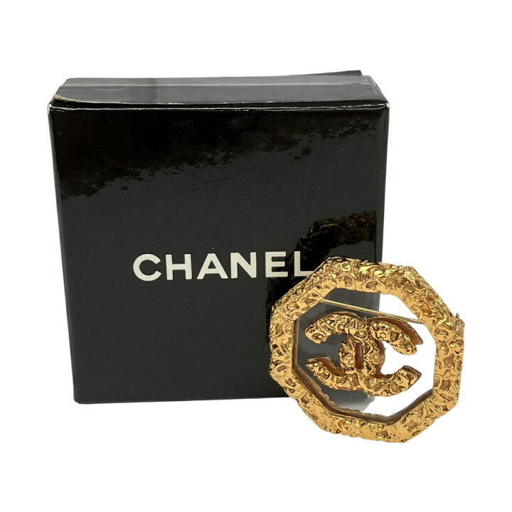 CHANEL シャネル 93A ココマーク 溶岩 ブローチ アクセサリー 