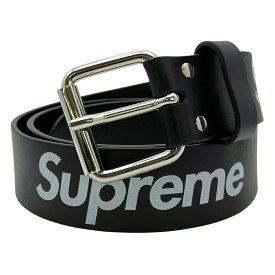 【中古】｜Supreme シュプリーム Repeat Leather Belt リピート レザー ベルト L/XL ブラック ロゴ メンズ
