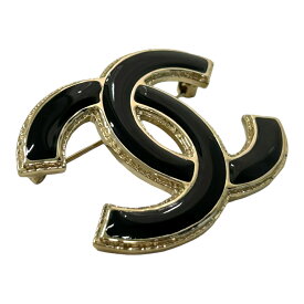 【中古】｜CHANEL シャネル B22A ココマークブローチ CCロゴ ブラック ゴールド メタル レディース アクセサリー ファッション小物