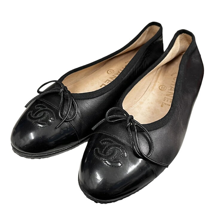 楽天市場】【中古】｜CHANEL シャネル ココマーク フラットシューズ 