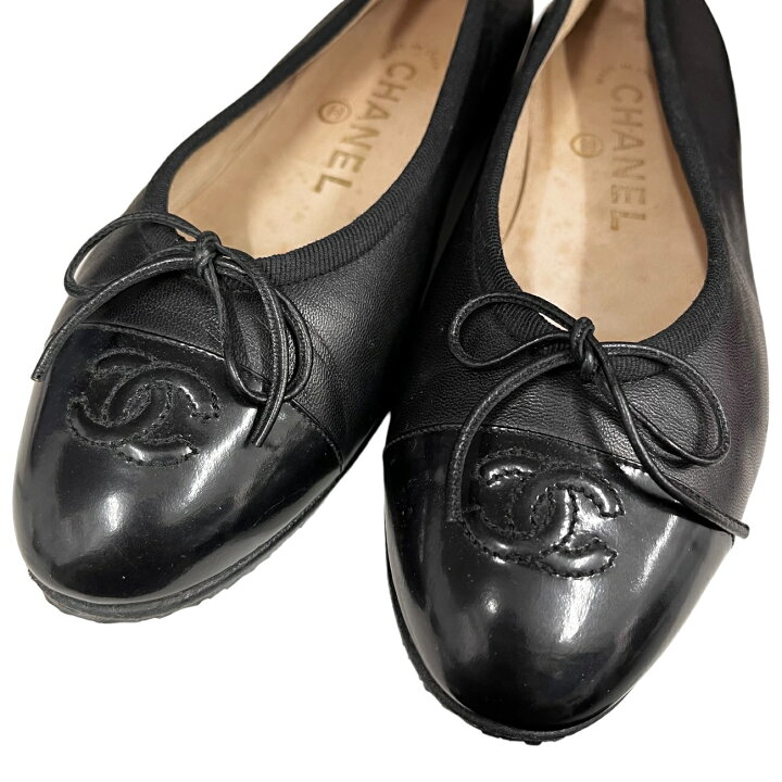楽天市場】【中古】｜CHANEL シャネル ココマーク フラットシューズ 