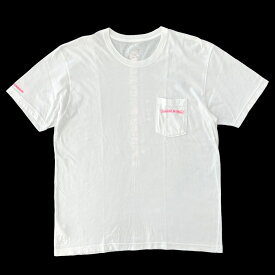 【中古】｜CHROME HEARTS クロムハーツ Neon Pink Stripe Logo Tee XL メンズ Tシャツ