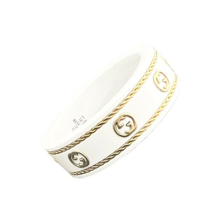 楽天市場】【中古】｜GUCCI グッチ 606826 アイコンリング AU750 K18 