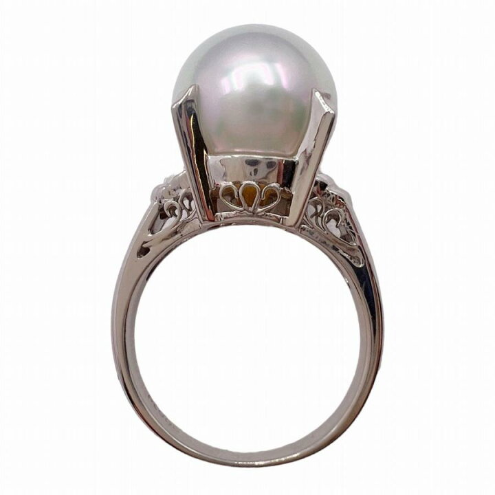 楽天市場】【中古】｜pt900 パールリング 2点セット リング 11.5mm 