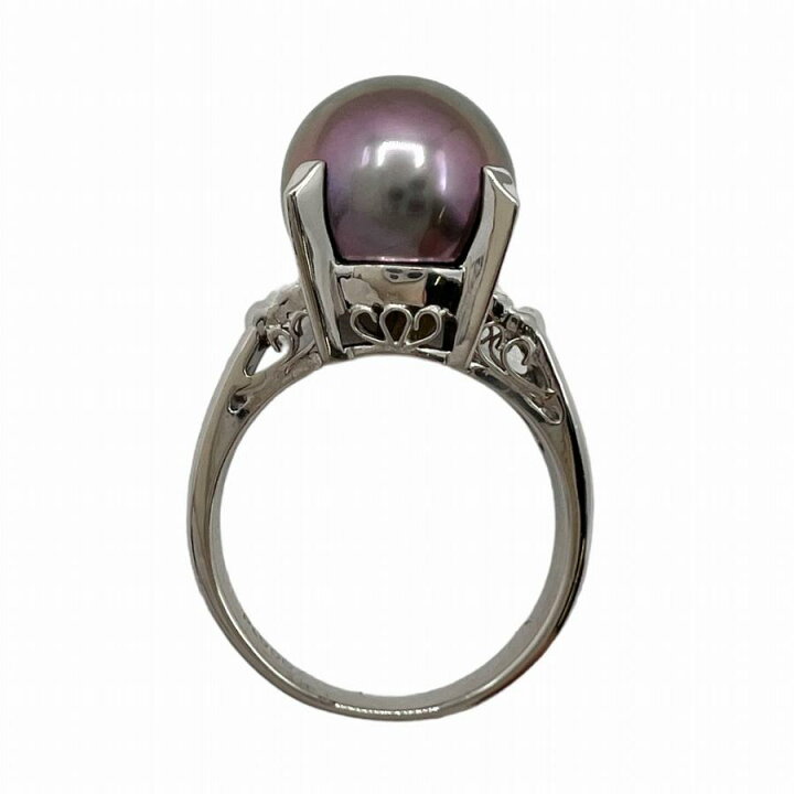 楽天市場】【中古】｜pt900 パールリング 2点セット リング 11.5mm 