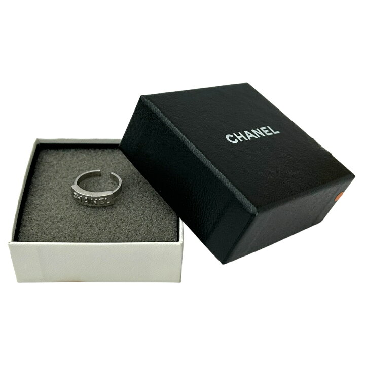 楽天市場】【中古】｜CHANEL シャネル ロゴリング シルバー 