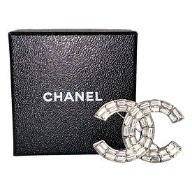 【中古】｜CHANEL シャネル 01P ココマークラインストーンブローチ アクセサリー シルバー系 レディース
