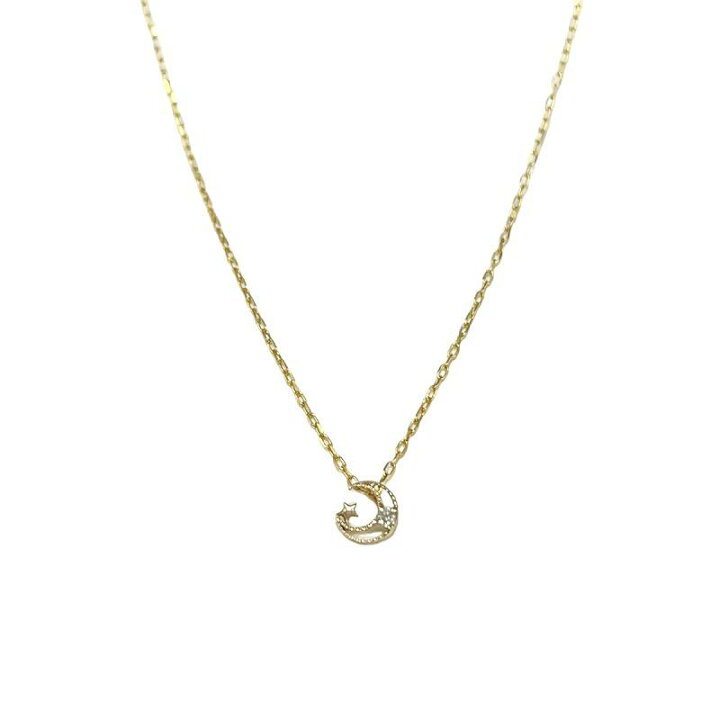 楽天市場】【中古】｜K18 三日月 星 モチーフ ネックレス ダイヤモンド 