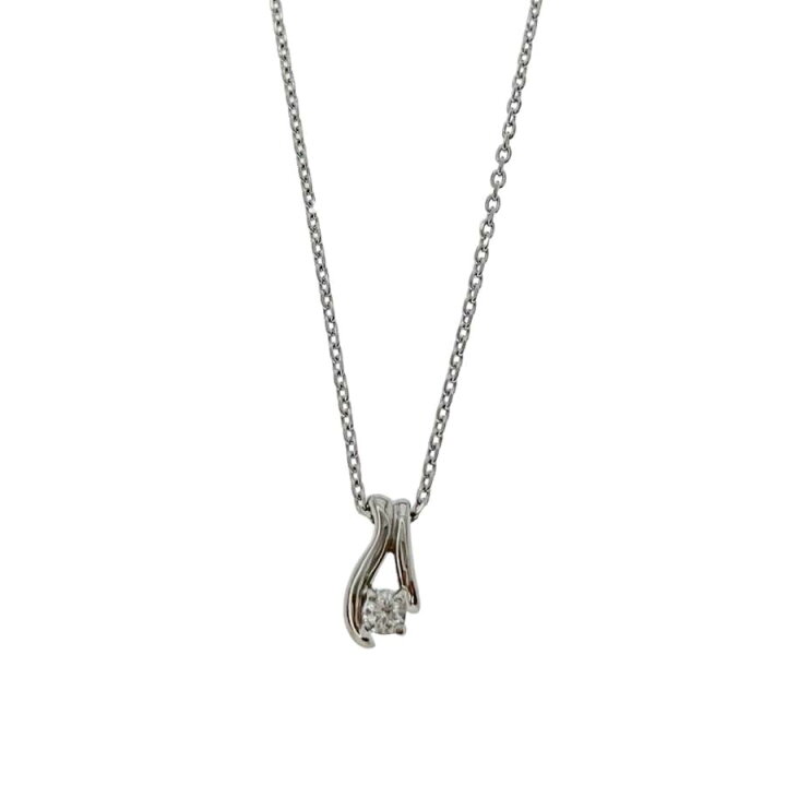 楽天市場】【中古】｜ダイヤモンド ネックレス K18 WG アクセサリー 