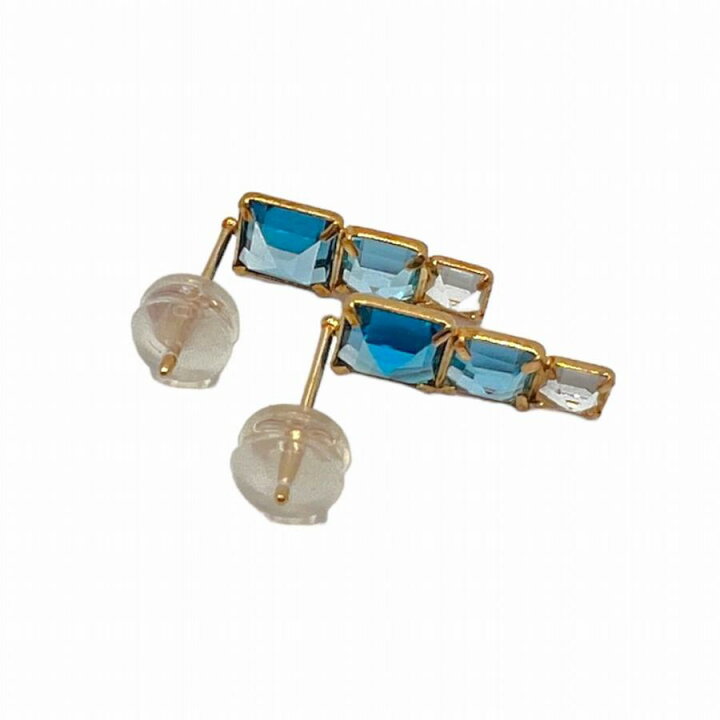 楽天市場】【中古】｜K18 ブルートパーズ ピアス 2.60ct 0.6g  