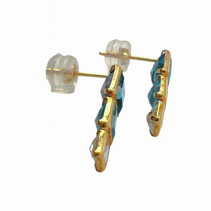 楽天市場】【中古】｜K18 ブルートパーズ ピアス 2.60ct 0.6g  