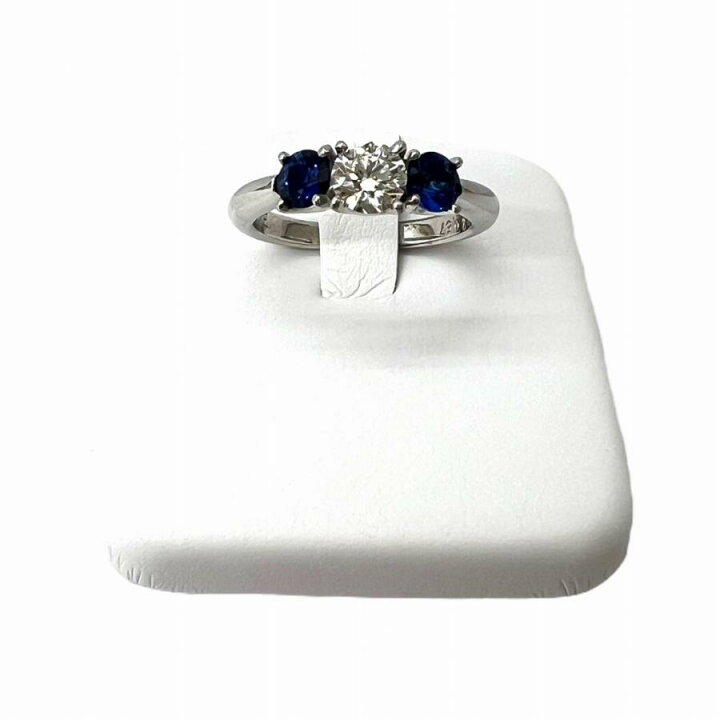 楽天市場】【中古】｜pt900 D0.412ct サファイア 0.57ct リング 8.5号 
