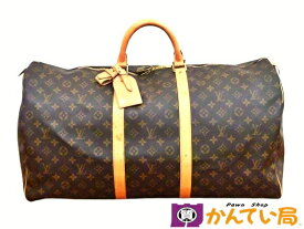 【ランクAB】LOUIS VUITTON　ルイヴィトン　M41422　キーポル60　モノグラム　ボストンバッグ　旅行バッグ　ハンドバッグ　ブラウン　ゴールド金具　ダブルファスナー開閉式　PVC　レザー　ヌメ革　大容量　メンズ　レディース　中古　質屋かんてい局金沢バイパス店　B22-919