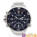 CITIZEN　シチズン　BN2031-85E　J250-S115477　プロマスター アクアランド200m　デイト　エコドライブ　ソーラー　ブラック文字盤　SS　腕時計　メンズ　中古　B25-2136