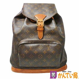 【ランクB】LOUIS VUITTON　ルイヴィトン　M51135　モンスリGM　リュックサック　モノグラム　ブラウン　ゴールド金具　PVC　レザー　ヌメ革　レディース　デイパック　バックパック　ロゴ　ブランド　中古　質屋 かんてい局 金沢バイパス店　B22-337