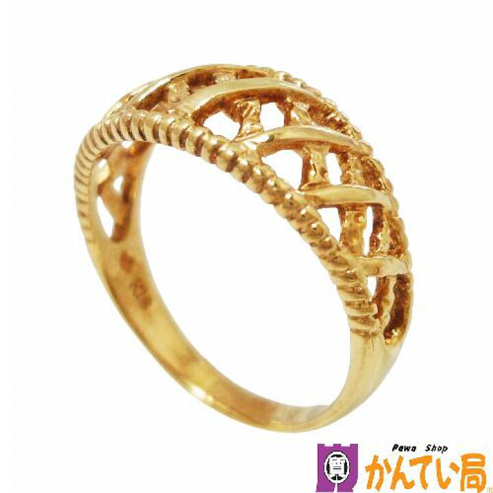 楽天市場】【ランクAB】K18 デザイン リング 指輪 約10.5号 約2.8g 