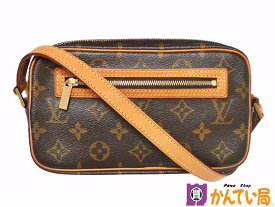 【ランクAB】LOUIS VUITTON　ルイヴィトン　M51183　ポシェット シテ　セミショルダーバッグ　ショルダーバッグ　肩掛け　モノグラム　ブラウン　PVC　レザー　ゴールド金具　ファスナー開閉式　レディース　ブランド　中古　質屋 かんてい局 金沢バイパス店　B23-2150