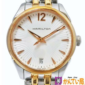 【ランクB】 HAMILTON　ハミルトン　H422210　H42221155　ジャズマスター レディ　クォーツ　腕時計　レディース　デイト　白文字盤　ホワイト　ステンレスベルト　コンビカラー　5気圧防水　3針　30mm　中古　JAZZMASTER LADY　質屋 かんてい局 金沢バイパス店　B23-2670