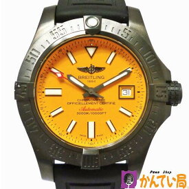 【美品】BREITLING　ブライトリング　M17331E2　アベンジャー2　シーウルフ　自動巻き　腕時計　メンズ　世界限定1000本　イエロー文字盤　ブラックケース　45mm　3000m防水　デイト　ヘリウムエスケープバルブ　中古　AVENGER　質屋かんてい局金沢バイパス店　B23-2836