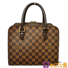 【良品】LOUIS VUITTON　ルイヴィトン　N51155　トリアナ　ハンドバッグ　ダミエ　エベヌ　ブラウン　ゴールド金具　ダブルファスナー開閉式　PVC　レザー　レディース　ブランド　ロゴ　中古　質屋 かんてい局 金沢バイパス店　B24-125